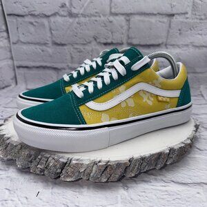 Vans Old Skool Aloha Marine Canvas Suede Skate Shoes Size 8.5 Men /10 Women NEW